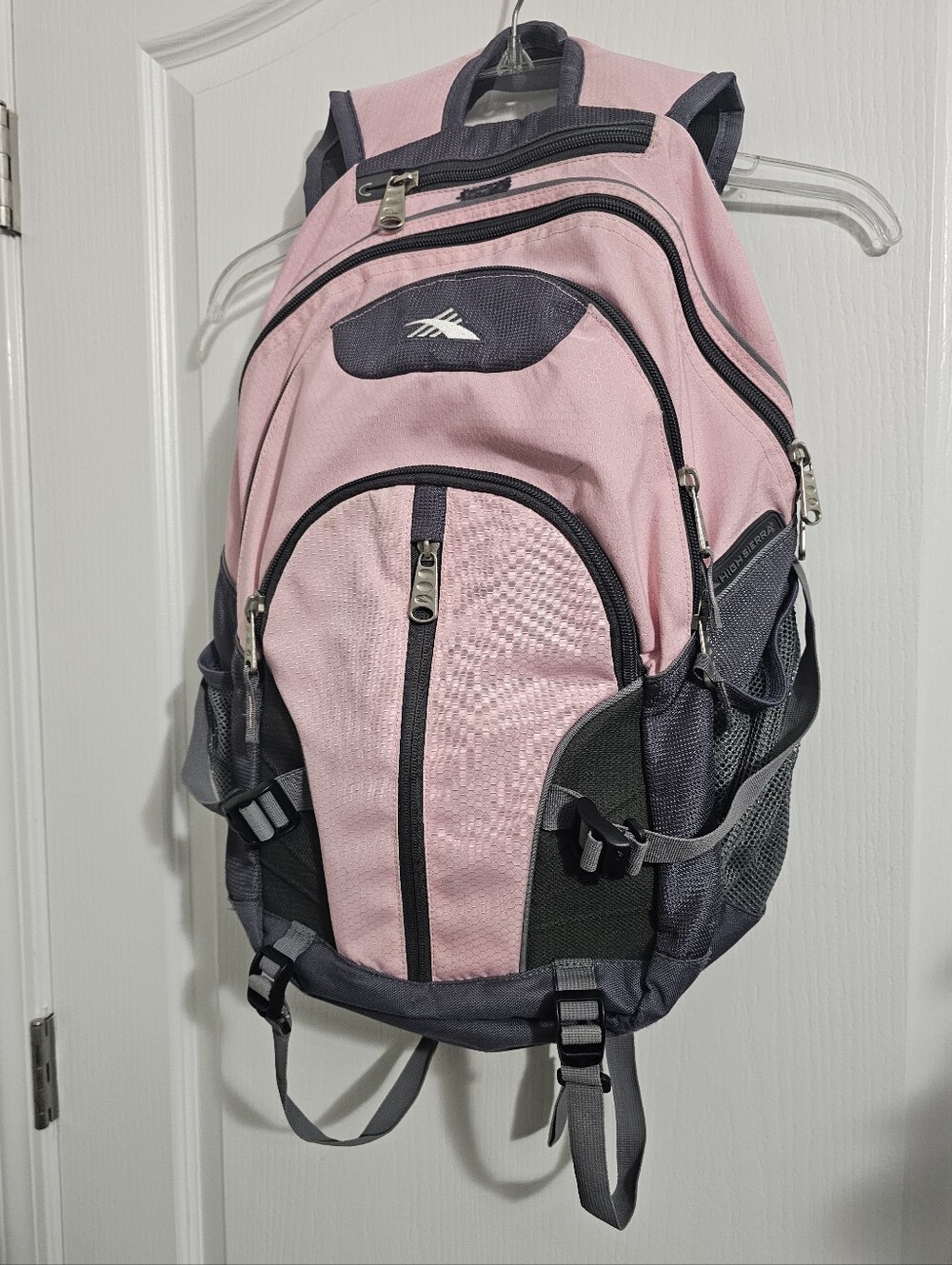 HIGH SIERRA Backpack Large Multi-Zip Pockets Hiking Pink